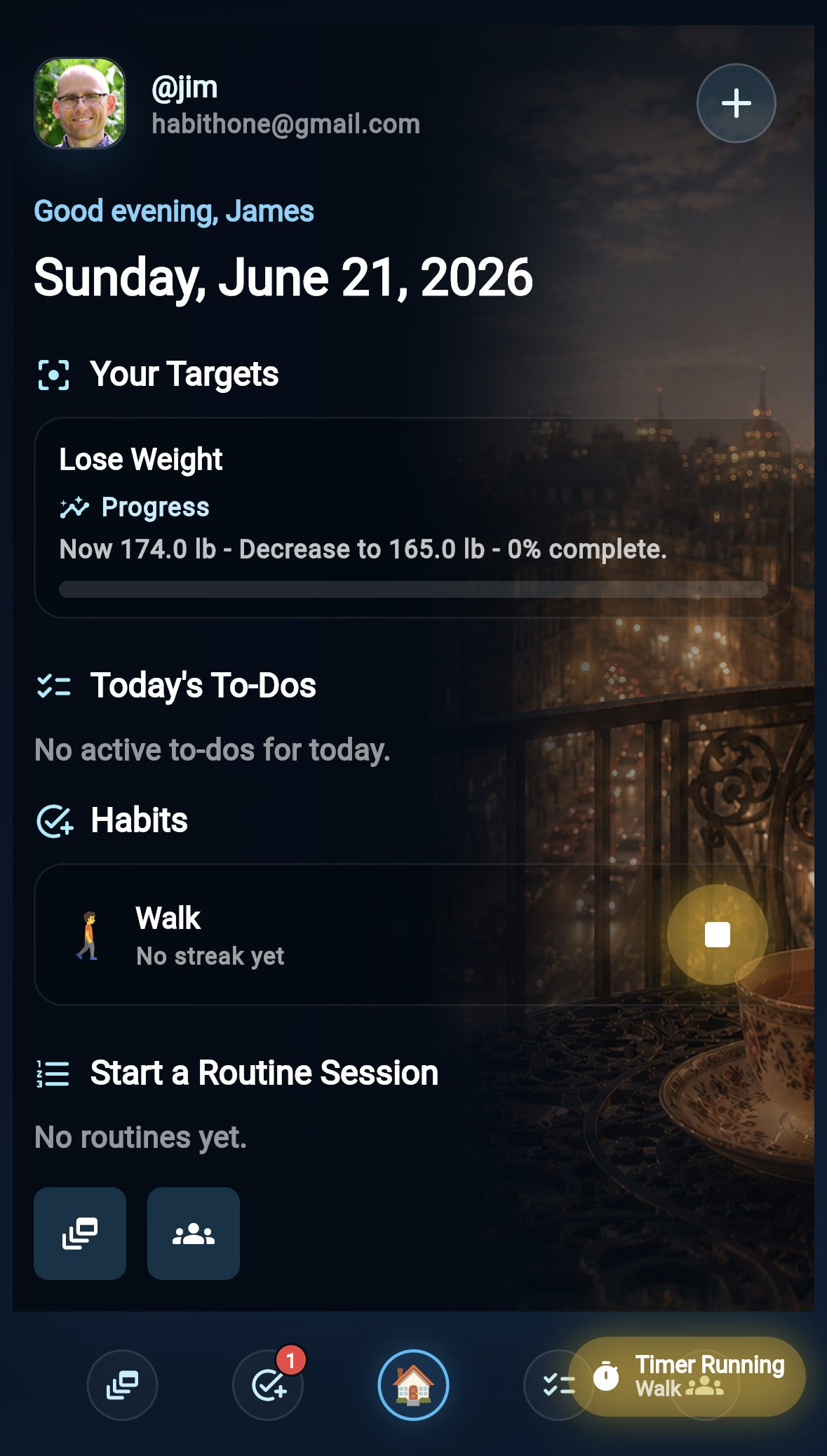 habithone application screenshot